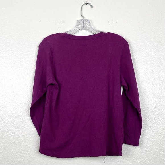 GUC Vintage 00s HARLEY-DAVIDSON Girls Size L Long Sleeve Shirt Top Purple - Picture 3 of 5
